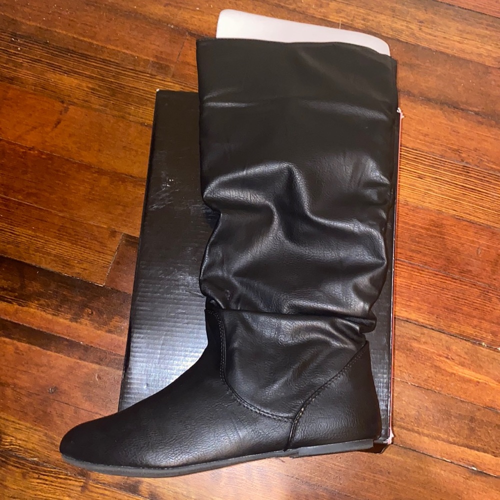 black knee high boots